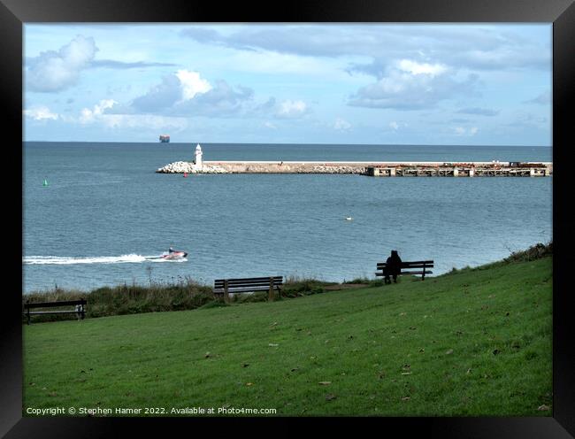 A View of Brixham Breakwater Framed Print by Stephen Hamer