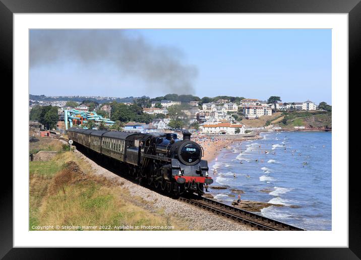 Majestic Steam Train Journey Framed Mounted Print by Stephen Hamer