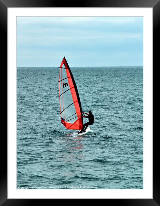 Riding the Wind Framed Mounted Print by Stephen Hamer