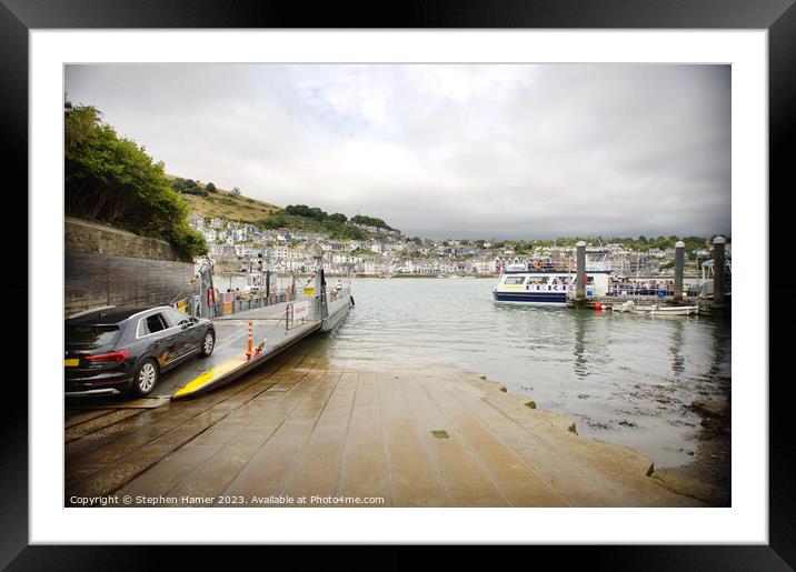 Smooth Sailing on the Dartmouth Lower Ferry Framed Mounted Print by Stephen Hamer