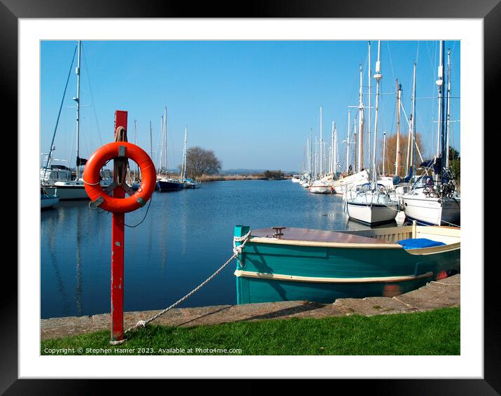 Serenity on the Exeter Ship Canal Framed Mounted Print by Stephen Hamer