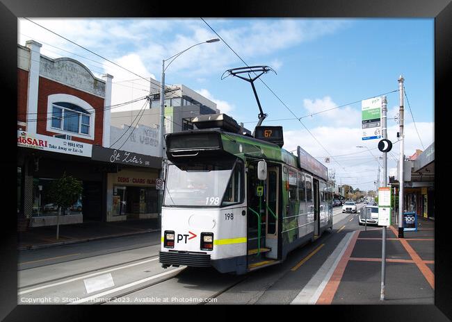 Melbourne Tram Framed Print by Stephen Hamer