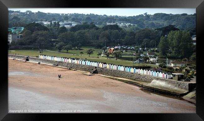 Goodrington Sands North Framed Print by Stephen Hamer