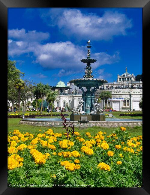 Princess Gardens Fountain Framed Print by Stephen Hamer