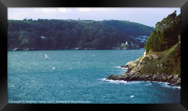 Sailing into The River Dart Framed Print by Stephen Hamer