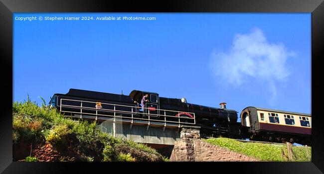 Steam Train Ride Framed Print by Stephen Hamer