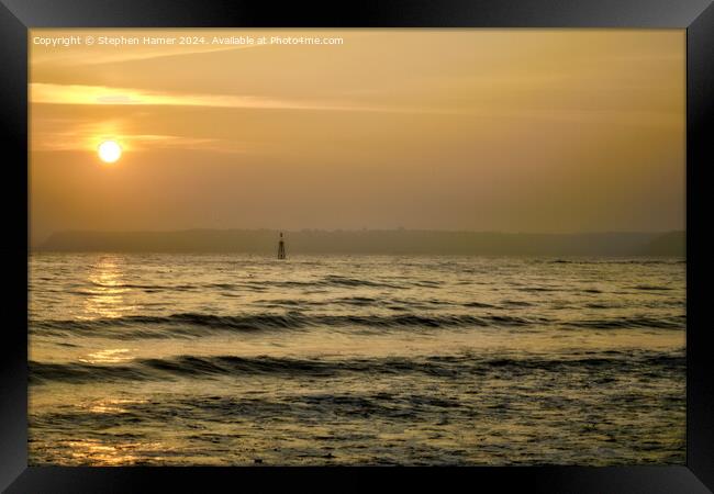 Sunrise Seascape Framed Print by Stephen Hamer