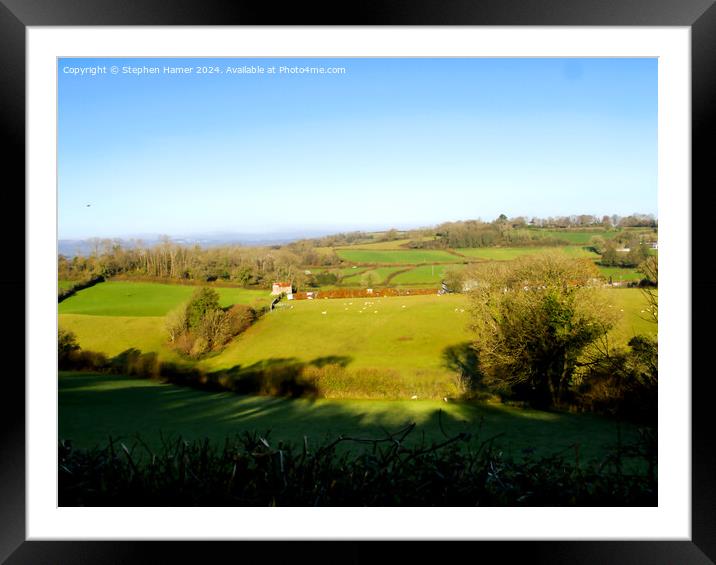 Across the Valley Framed Mounted Print by Stephen Hamer