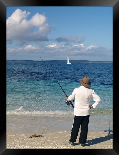 Serenity on the Blue Pacific Framed Print by Stephen Hamer