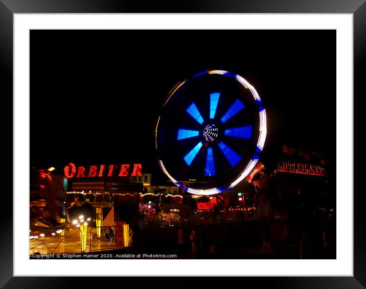 Whirl of Light Framed Mounted Print by Stephen Hamer