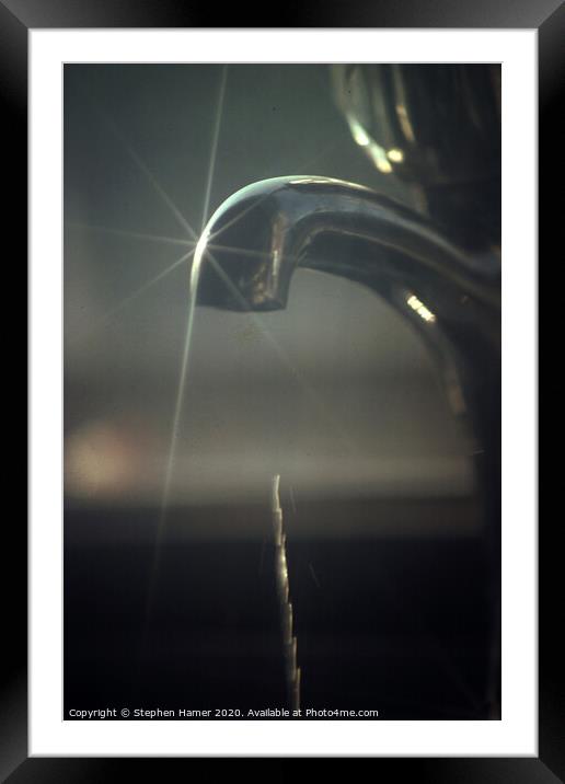 Dripping Tap Framed Mounted Print by Stephen Hamer