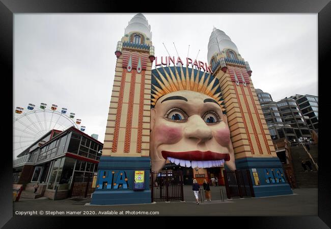 Lunar Park Sydney Framed Print by Stephen Hamer