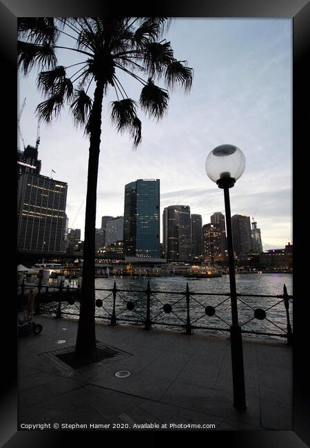 Circular Quay at Dusk Framed Print by Stephen Hamer