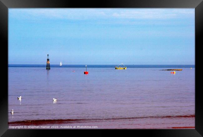 Yellow Boat Framed Print by Stephen Hamer