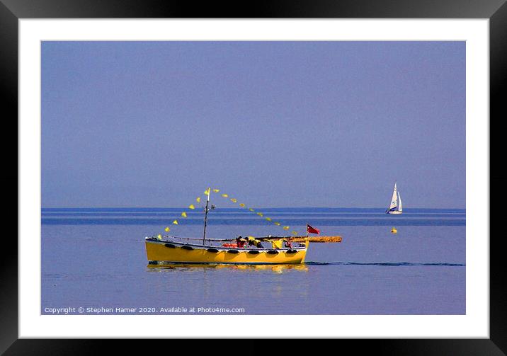 Yellow Boat 2 Framed Mounted Print by Stephen Hamer