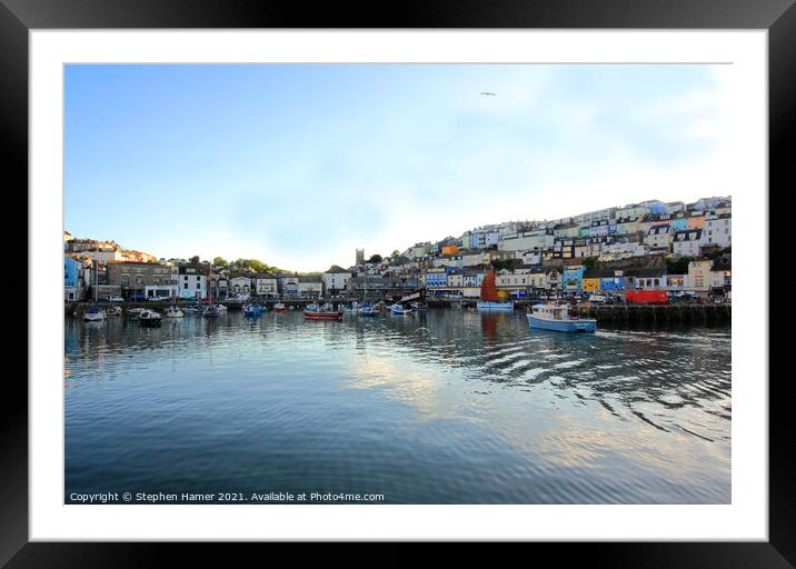 Brixham Harbour Framed Mounted Print by Stephen Hamer