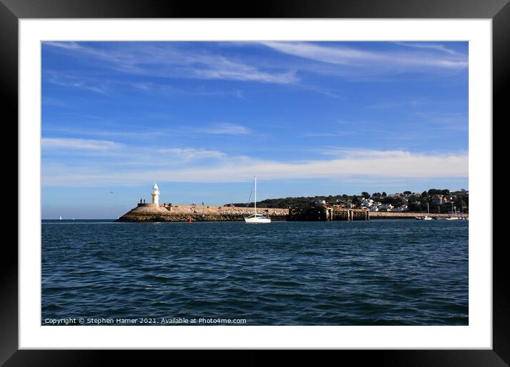 Brixham Breakwater Framed Mounted Print by Stephen Hamer