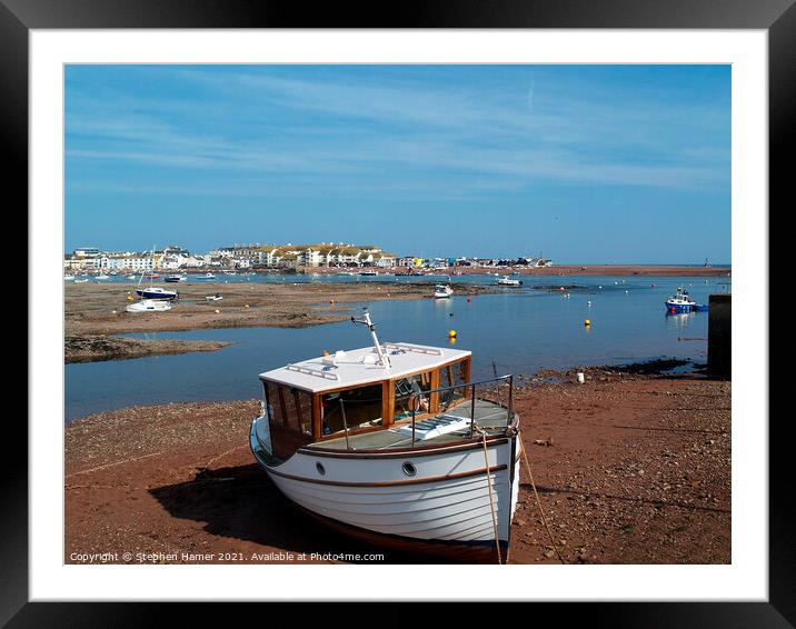 Low Tide River Teign Framed Mounted Print by Stephen Hamer