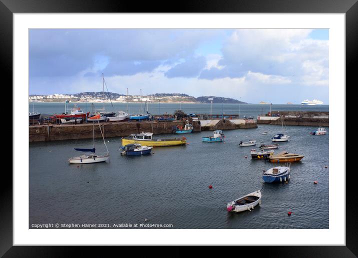 The Harbour Paignton Framed Mounted Print by Stephen Hamer