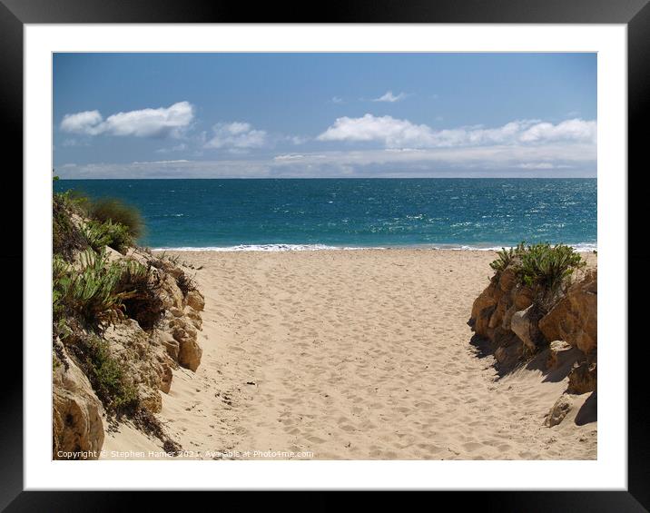 Sand and Sea Framed Mounted Print by Stephen Hamer