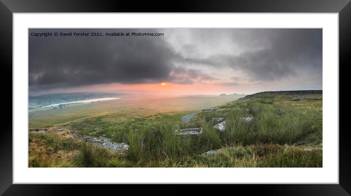 Beautiful North Pennine Sunrise, Teesdale, County Durham UK Framed Mounted Print by David Forster