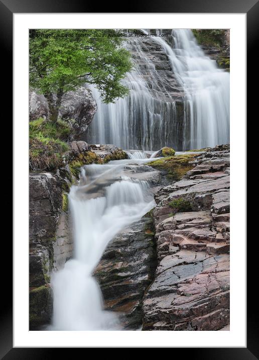 The Ardessie Falls near Dundonnell, NW Highlands, Scotland, UK Framed Mounted Print by David Forster