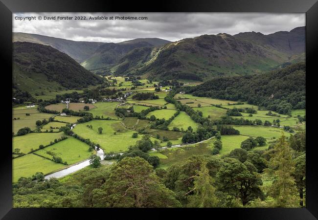 The view from Castle Crag, Lake District, Cumbria, UK  Framed Print by David Forster