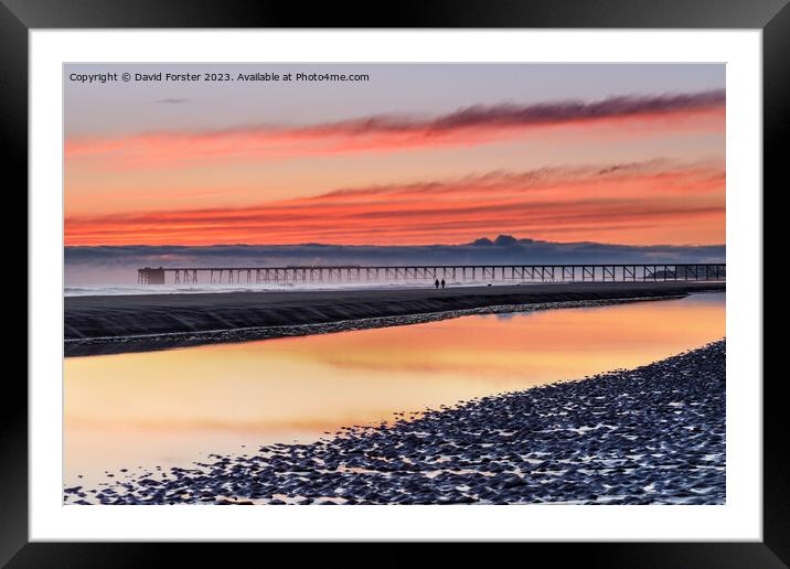 Steetley Pier at Dawn, Hartlepool, County Durham, UK Framed Mounted Print by David Forster