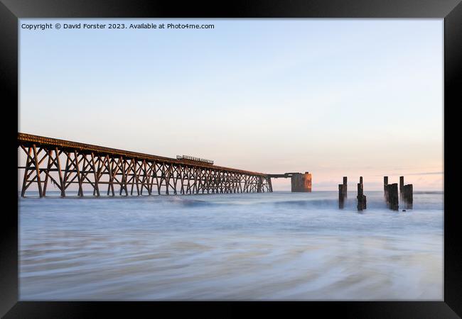 Steetley Pier, Hartlepool, County Durham, UK.  Framed Print by David Forster