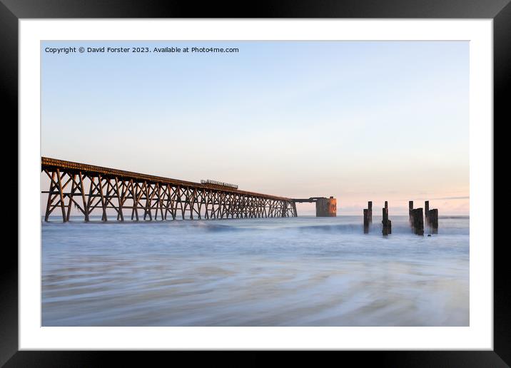 Steetley Pier, Hartlepool, County Durham, UK.  Framed Mounted Print by David Forster