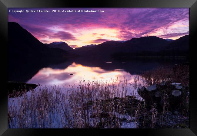 Ullswater Sunset, Lake District, Cumbria, UK Framed Print by David Forster