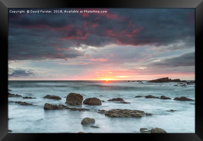Stormy Sunset Framed Print by David Forster