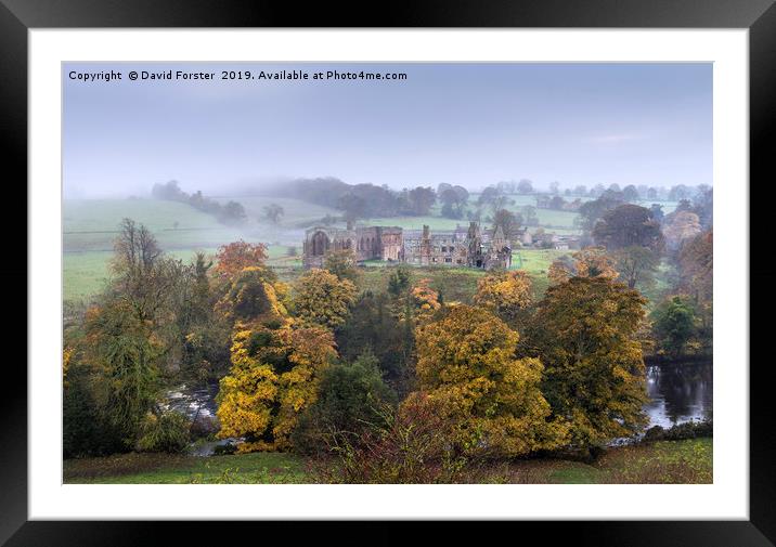 Autumn, Egglestone Abbey, Teesdale, County Durham Framed Mounted Print by David Forster