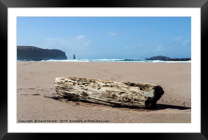 Wild Sandwood Bay and Am Buachaille, Scotland Framed Mounted Print by David Forster