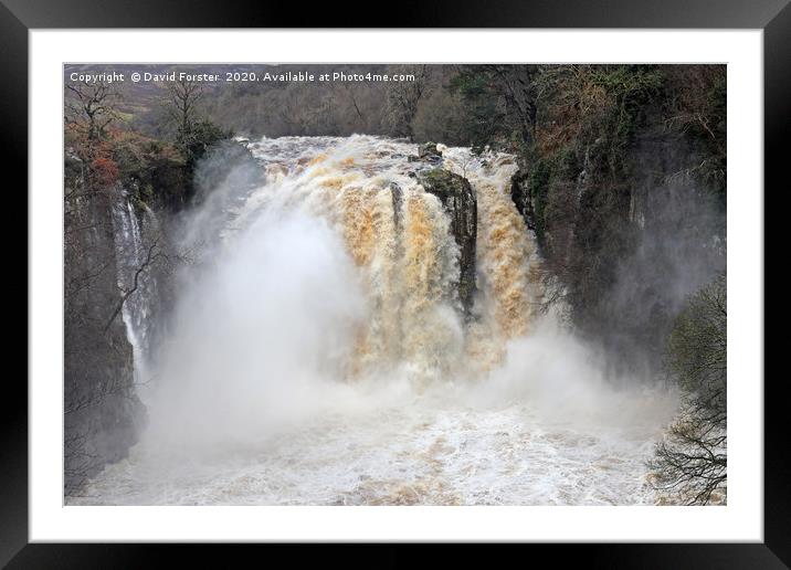 High Force During Storm Ciara Framed Mounted Print by David Forster