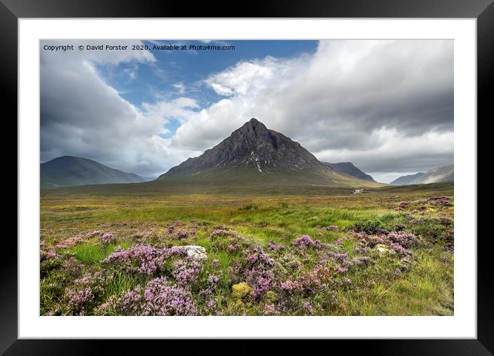 Clearing Summer Storm Buachaille Etive Mor Scotlan Framed Mounted Print by David Forster
