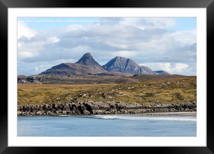 Stac Pollaidh and Cul Beag Viewed Across Achnahaird Bay, Scotland Framed Mounted Print by David Forster