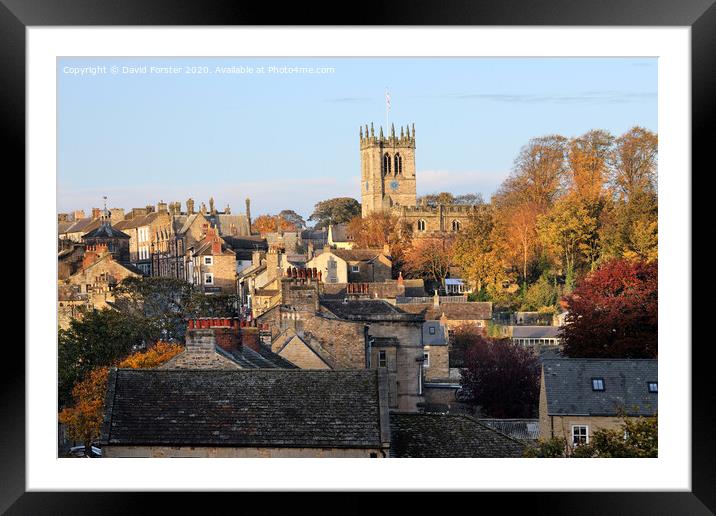 Barnard Castle in late Afternoon Light, County Durham, UK Framed Mounted Print by David Forster