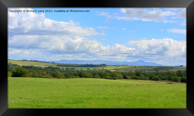 A view over Scottish farmland Framed Print by Richard Long