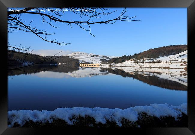 Winter scene at the Lady Bower Reservoir Framed Print by Richard Long