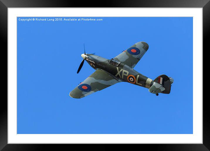 Hawker Hurricane  Framed Mounted Print by Richard Long