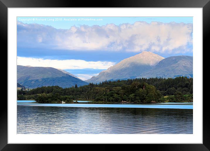 An evening view of Loch Awe  Framed Mounted Print by Richard Long