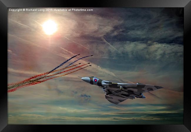  Tribute to the Vulcan Bomber Framed Print by Richard Long