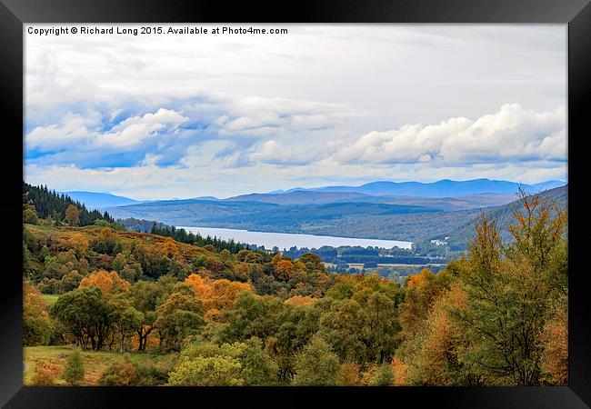  View to Loch Rannoch in Autumn Framed Print by Richard Long