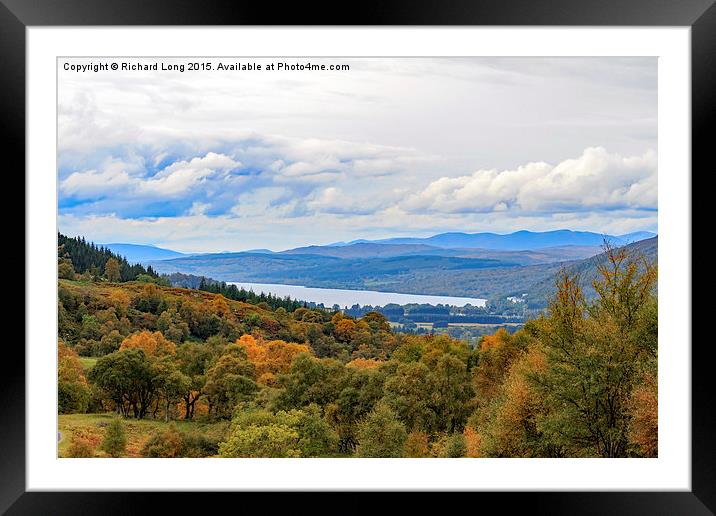  View to Loch Rannoch in Autumn Framed Mounted Print by Richard Long