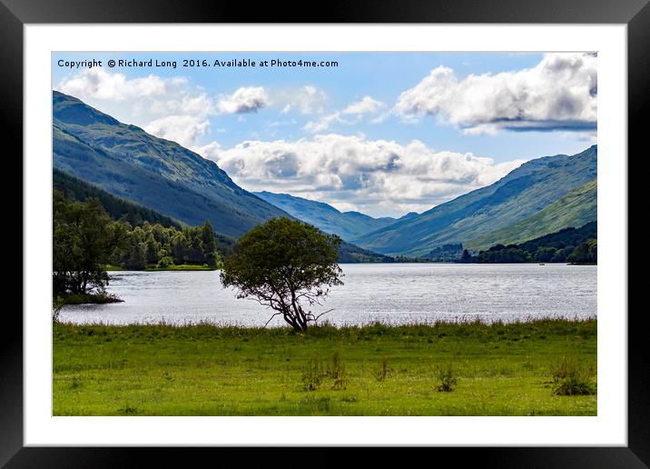 Loch Voil, Freshwater loch Framed Mounted Print by Richard Long