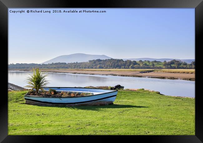 Old rowing boat on the banks of the river Nith Framed Print by Richard Long