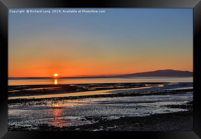 Solway Firth sunset Framed Print by Richard Long