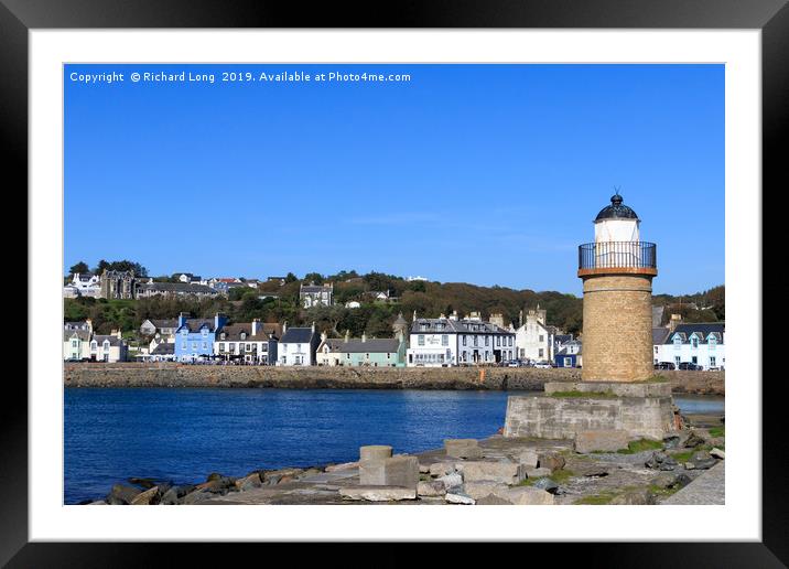  Portpatrick lighthouse Framed Mounted Print by Richard Long