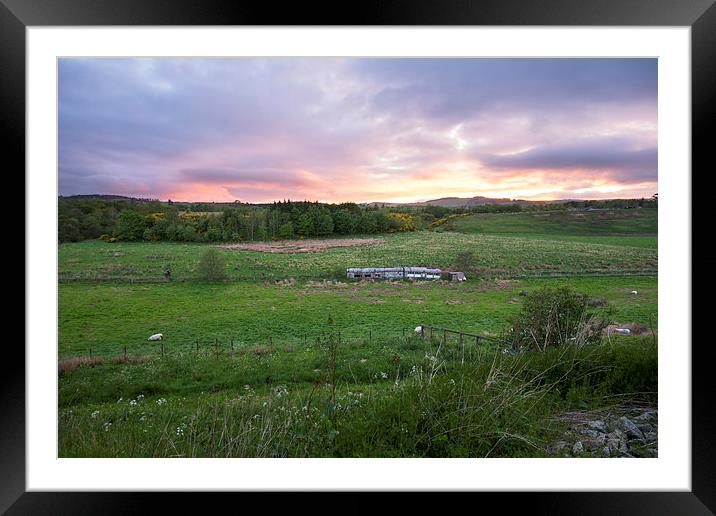  Huntly Sunset Framed Mounted Print by Matthew Robinson
